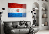 Flag of Paraguay Glass Wall Art.