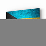 Flag of Bahamas Glass Wall Art.