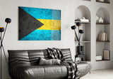 Flag of Bahamas Glass Wall Art.