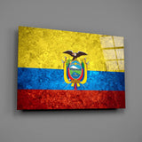 Flag of Ecuador Glass Wall Art.