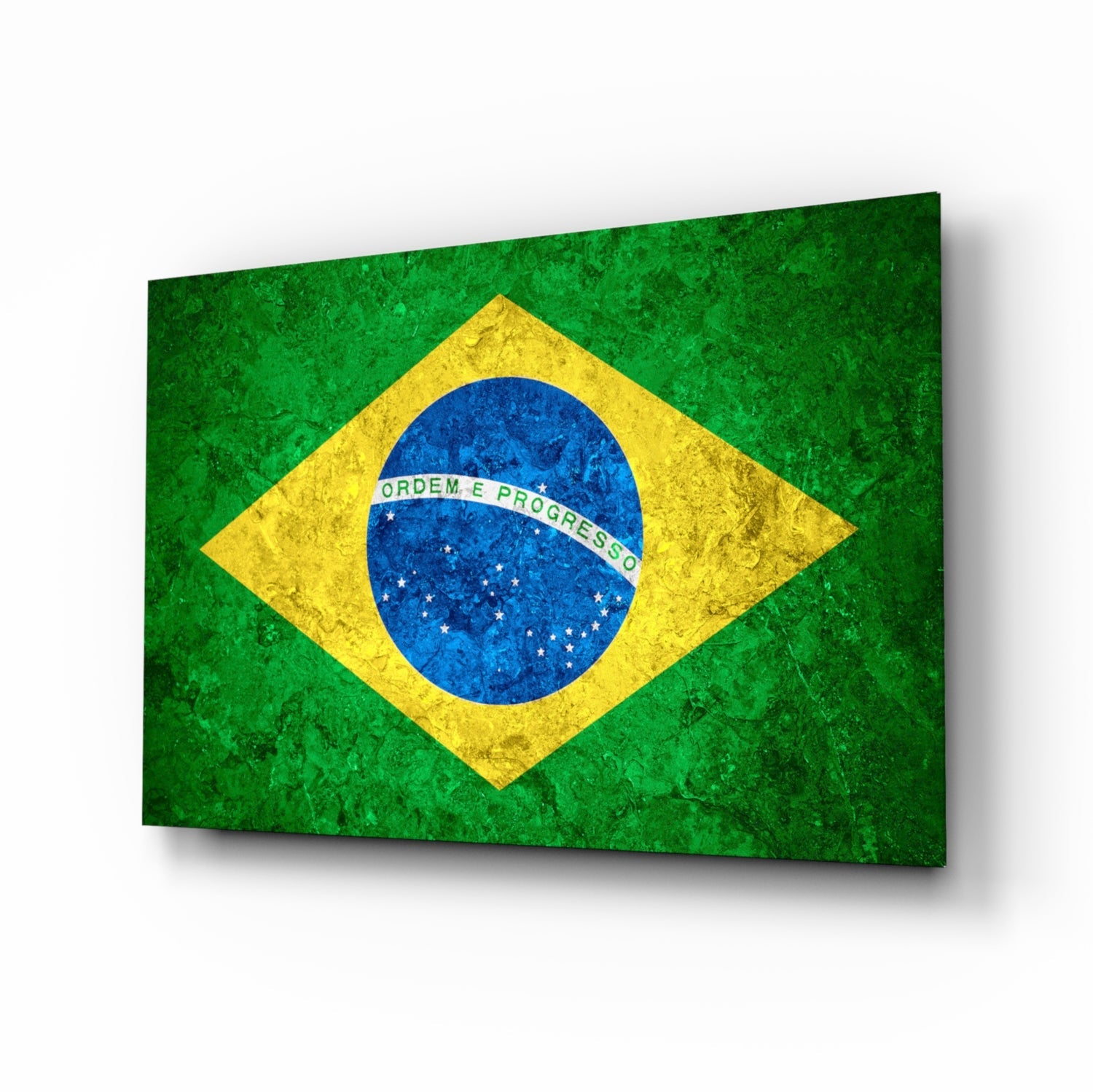 Flag of Brasil Glass Wall Art.