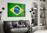Flag of Brasil Glass Wall Art.
