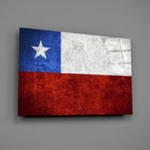 Flag of Chile Glass Wall Art.