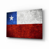 Flag of Chile Glass Wall Art.