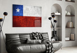 Flag of Chile Glass Wall Art.