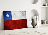Flag of Chile Glass Wall Art.