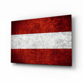 Flag of Austria Glass Wall Art.