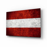 Flag of Austria Glass Wall Art.