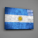 Flag of Argentina Glass Wall Art.