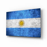 Flag of Argentina Glass Wall Art.