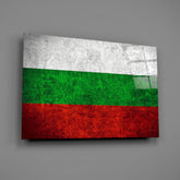Flag of Bulgaria Glass Wall Art.