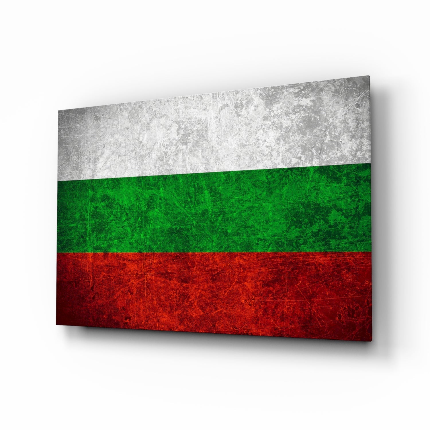 Flag of Bulgaria Glass Wall Art.