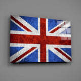 Flag of United Kingdom Glass Wall Art.