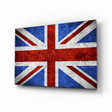 Flag of United Kingdom Glass Wall Art.