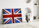 Flag of United Kingdom Glass Wall Art.