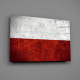 Flag of Poland Glass Wall Art.