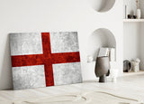 Flag of England Glass Wall Art.