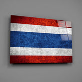 Flag of Tayland Glass Wall Art.