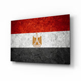 Flag of Egypt Glass Wall Art.