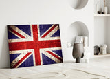 Flag of United Kingdom Glass Wall Art.