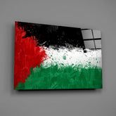 Flag of Palestina Glass Wall Art.