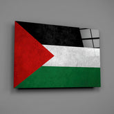 Flag of Palestina Glass Wall Art.