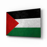 Flag of Palestina Glass Wall Art.