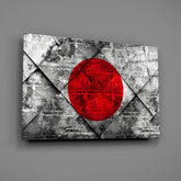 Flag of Japan Glass Wall Art.