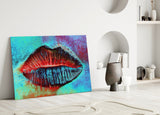 Lips Glass Wall Art.