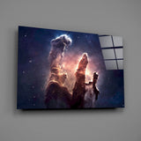 Space Clouds Glass Wall Art.