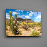 Cactuses Glass Wall Art.