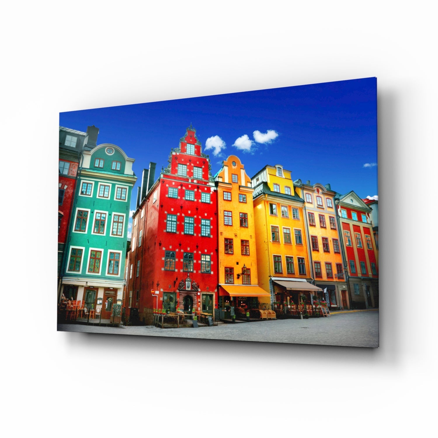 Stockholm House View Glass Wall Art.