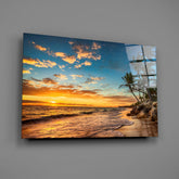 Beach Cruise Glass Wall Art.