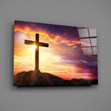 Cross Glass Wall Art.