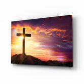 Cross Glass Wall Art.