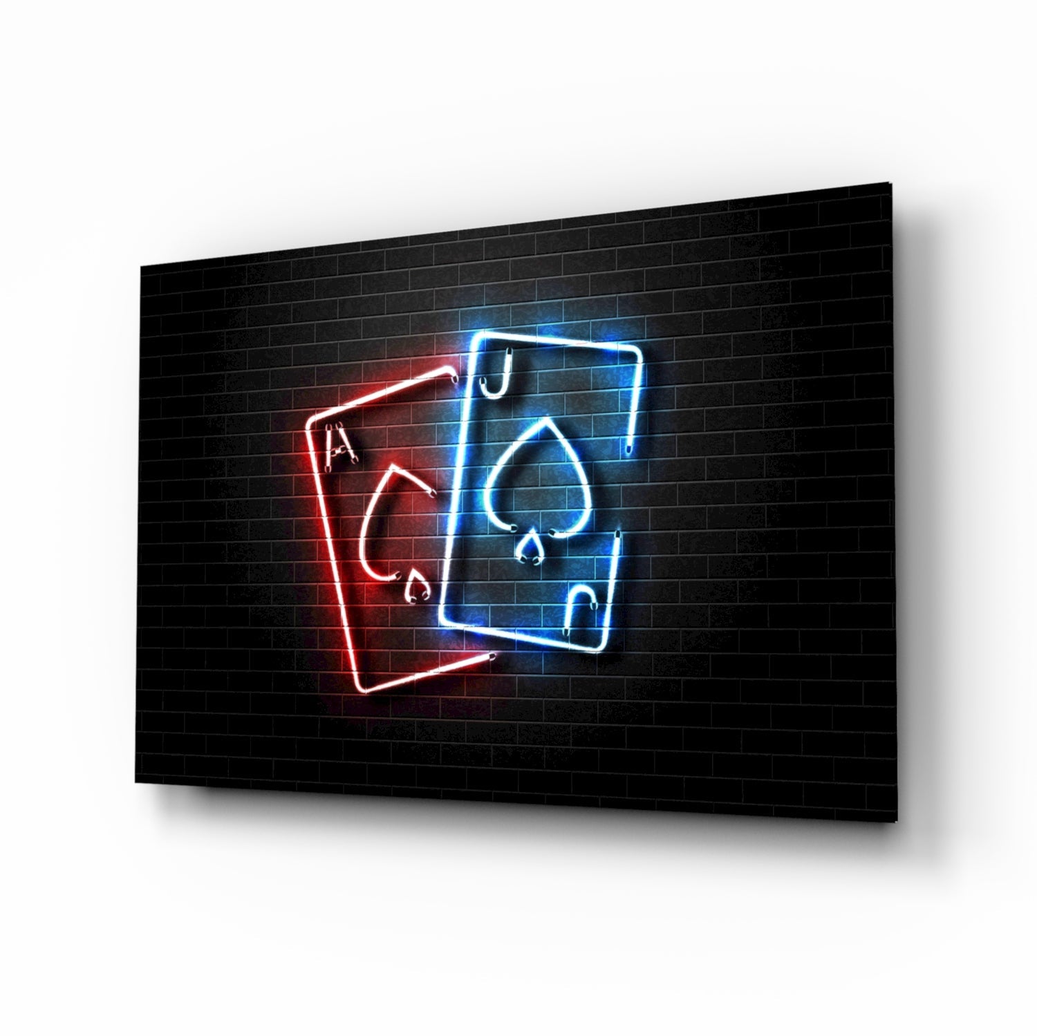 Ace and Joker Glass Wall Art.