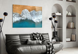 Waves Glass Wall Art.