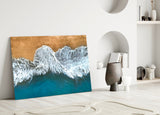 Waves Glass Wall Art.