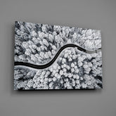 Forest Landscape Glass Wall Art.