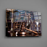 Gavel Of Justice Glass Wall Art.