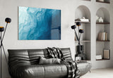 Shades Of Blue Glass Wall Art.