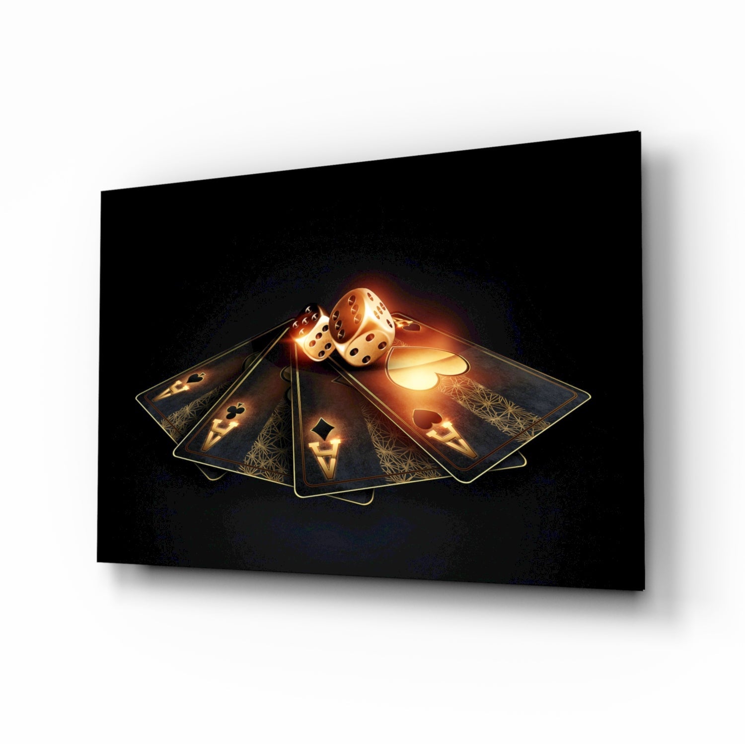 Gambler's Guns Glass Wall Art.