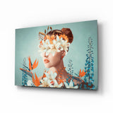 Woman Abstract Art Glass Wall Art.