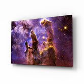 Space Lilac Glass Wall Art.