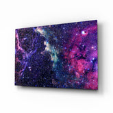Space Purple Glass Wall Art.