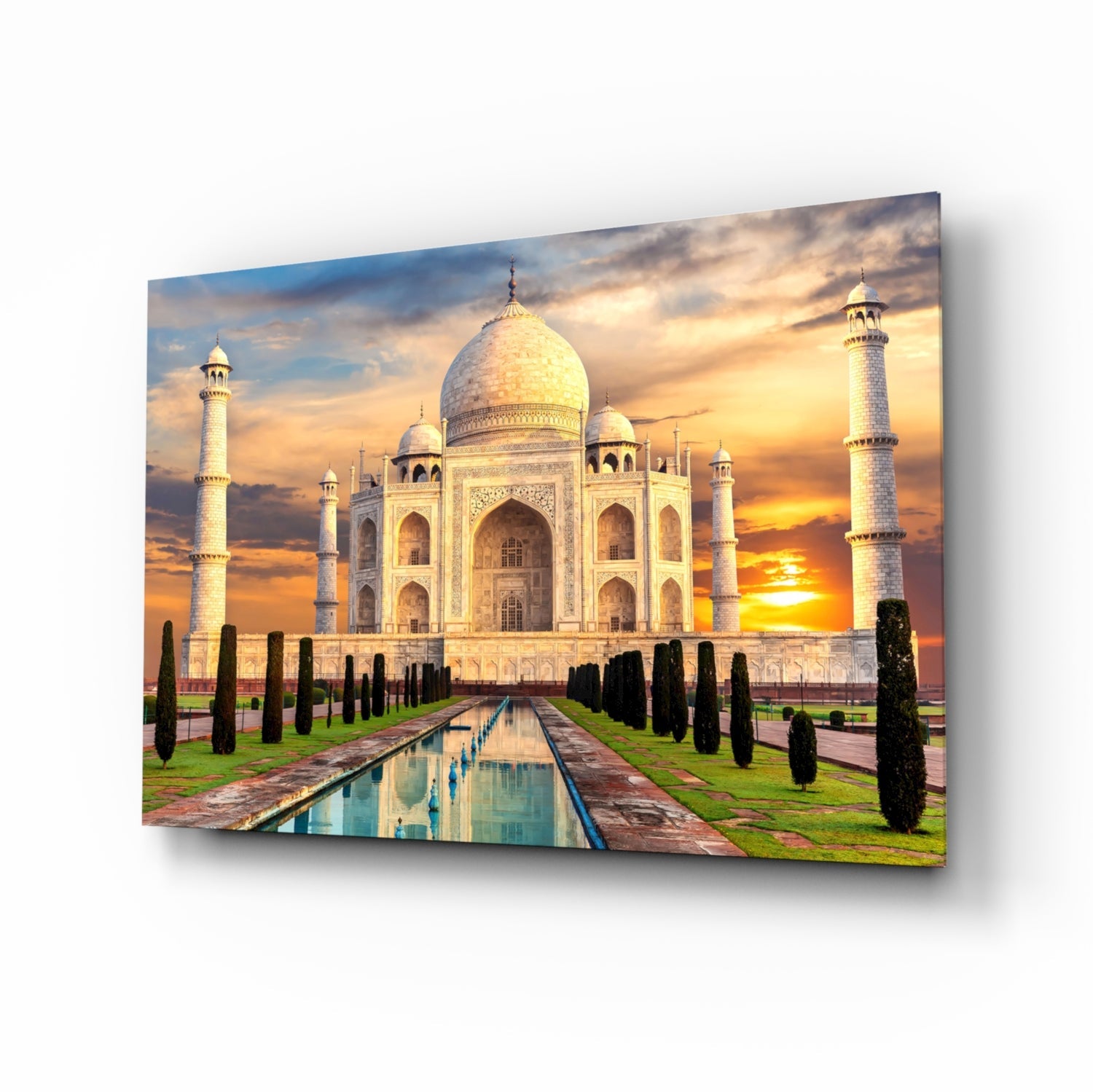 Taj Mahal Glass Wall Art.