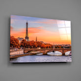 Eiffel Tower Glass Wall Art.
