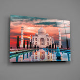 Taj Mahal Glass Wall Art.