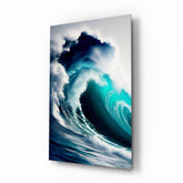 Waves Glass Wall Art.