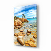 Beach View Glass Wall Art.